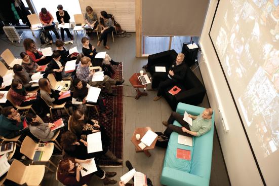 A lecture at the institute. 