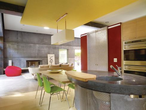 Firm principal Fu-Tung Cheng designed the custom kitchen island.