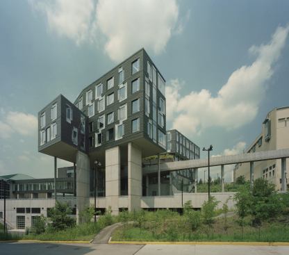 Mack Scoggin Merrill Elam Architects designed the Gates and Hillman Centers for Computer Science at Carnegie Mellon University. 