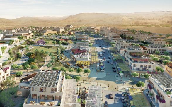 Sasaki Associates designed this master plan to foster a tourism-based economy along the Dead Sea.  