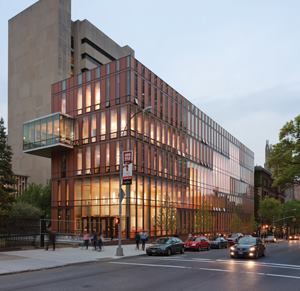 The Diana Center sits prominently on Barnard's campus overlooking Broadway, connecting this academic enclave to the city beyond. 