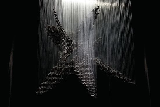 Zaha Hadid's Swarm chandelier for Wonderglass.