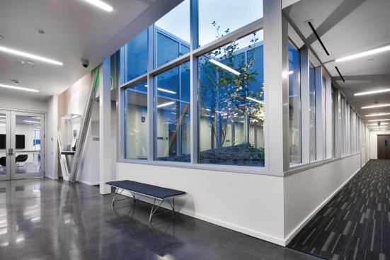 The corridors offer benches and nooks that are intended for use as casual social spaces. The hope is to promote more interaction between students and the faculty who have offices nearby.