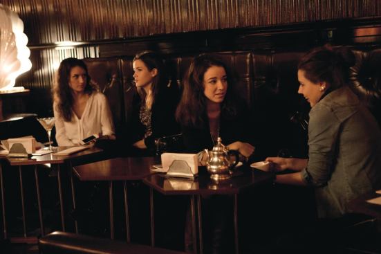 Students often gather at the bar after lectures and studios. 