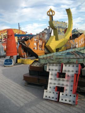 The Neon Boneyard is a two and a half acre outdoor exhibition space featuring the largest collection of neon signs in the world. Located at the Neon Museum in downtown Las Vegas, the outdoor exhibition space features more than 150 unrestored signs dating from the 1930s through present day.  