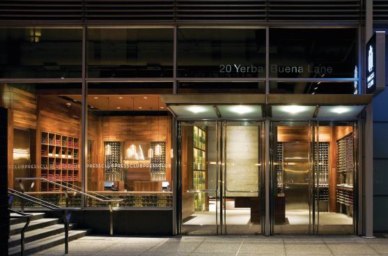 The project was an interior renovation, because the exterior storefront is controlled by the building owner. But warm wood and bottles nestled in customdesigned racks welcome visitors and make no bones about the club’s primary focus: the wine. PENDANT LIGHT FIXTURES - Niche Modern - Bella pendant with clear glass shade - nichemodern.com - VERTICAL TRANSPORT - Mitsubishi - Passenger elevator - mitsubishi.com