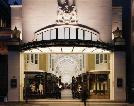 ...and the other entry façade along Vigo St. facing Burlington Gardens (seen here).