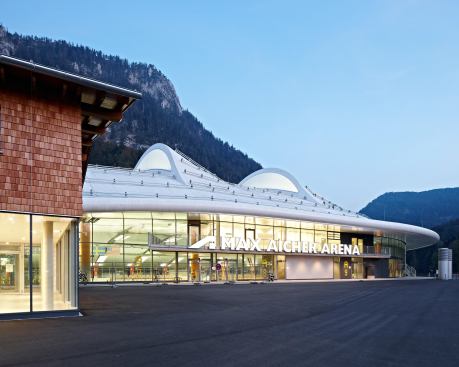 Designed by Behnisch Architekten and Pohl Architekten, the Max Aicher Arena in Inzell, Germany, is not a tensile structure in the classical sense.