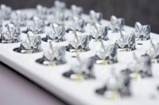 Spaulding Lighting Cimarron LED Area Light has a stainless-steel bezel with TIR optics.