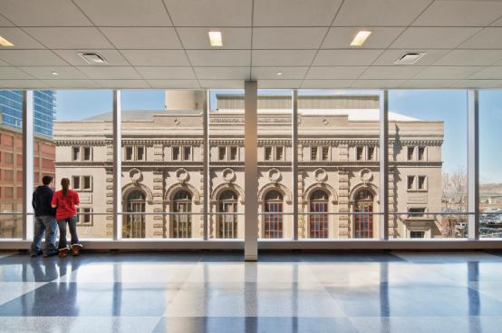 View from upper floor.