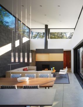 Continuous clerestory windows provide abundant natural light.