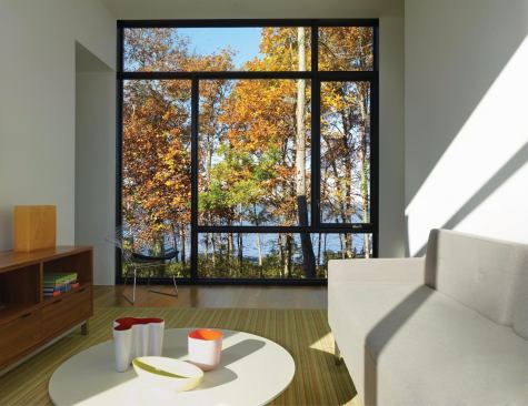 Next to the master bedroom, a sitting room with a view.