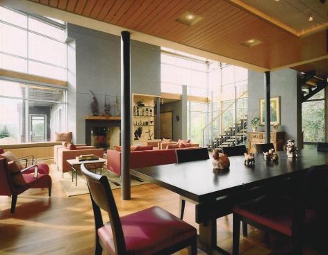 Border House dining and living areas.