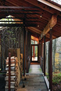Close-up of the entrance walkway.