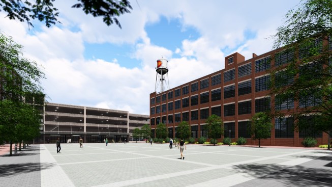 Rendering, Roebling Center plaza