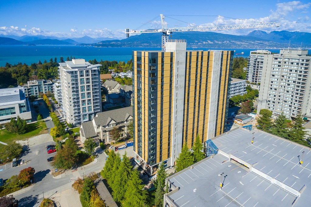 Brock Commons, a student residence hall at the University of British Columbia, in Vancouver, Canada