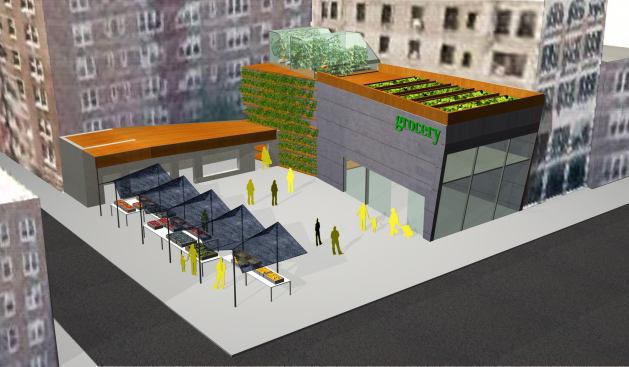 A "regional foodshed" proposed by researchers at Columbia University and the Massachusetts Institute of Technology (MIT) would include urban food terminals, where consumers could buy locally produced groceries.