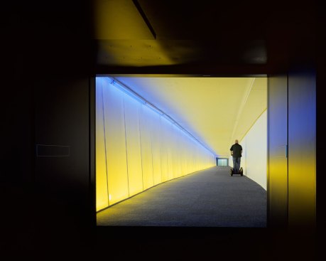 Underground, Oklahoma City, 2008This projectâthe recipient of the 2008 AL Light & Architecture Design Awards Best Use of Colorâis a three-quarter-mile tunnel system that connects 16 blocks and more than 30 buildings in downtown Oklahoma City. Color is the navigational element.