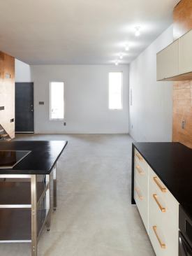 Typical combined kitchen/living/dining area
