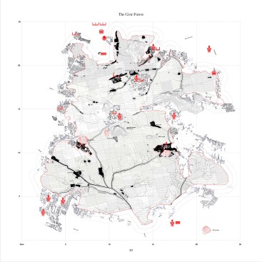 Region Plan Showing Population Centers and Potential Sites