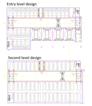 The dense design increased the number of stalls while freeing up space for more residential units.
