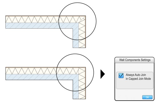 Auto-join wall features