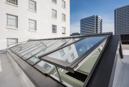 The new VMS system includes venting skylight units to bring in fresh air.
