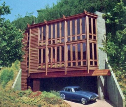 Autumn Residence, Sausalito, Ca., designed by Violeta Autumn, 1959. Undated archival image.