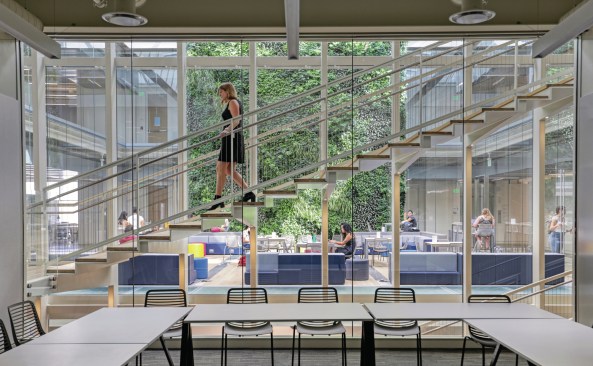 The interior of Weil Hall, designed by KieranTimberlake, at Washington University in St. Louis.
