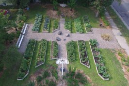 The “Prototype for poetry vs rhetoric (deep roots)" landscape installation and garden created by artist Jordan Weber and the Minneapolis nonprofit Youth Farm.