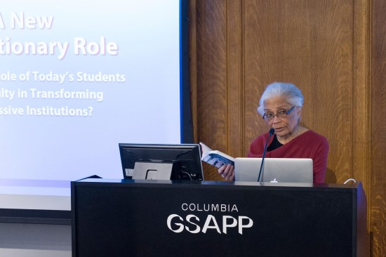 Sharon Sutton discussing her book "When Ivory Towers Were Black" at GSAPP