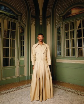 Willy Chavarria, Uncut FW22, a runway show held at the historic Prince George Ballroom—an iconic hotel that fell into ruin and was eventually restored by the organization Breaking Ground to become a homeless shelter
