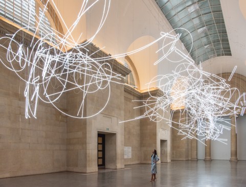 Cerith Wyn Evans' neon installation Forms in Space...by LIght (In Time).