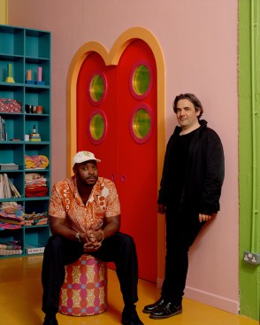 Yinka Ilori (L) and Sam Jacob (R)