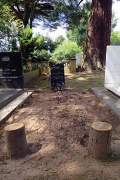 Zaha Hadid's grave in Brookwood Cemetery, Surrey, England