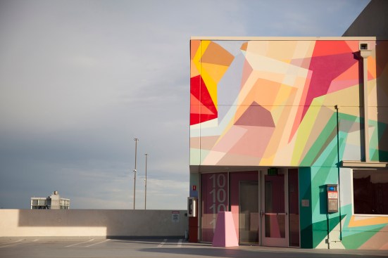 Z Deck, a parking garage by Neumann/Smith Architecture and Bedrock that features commissioned murals