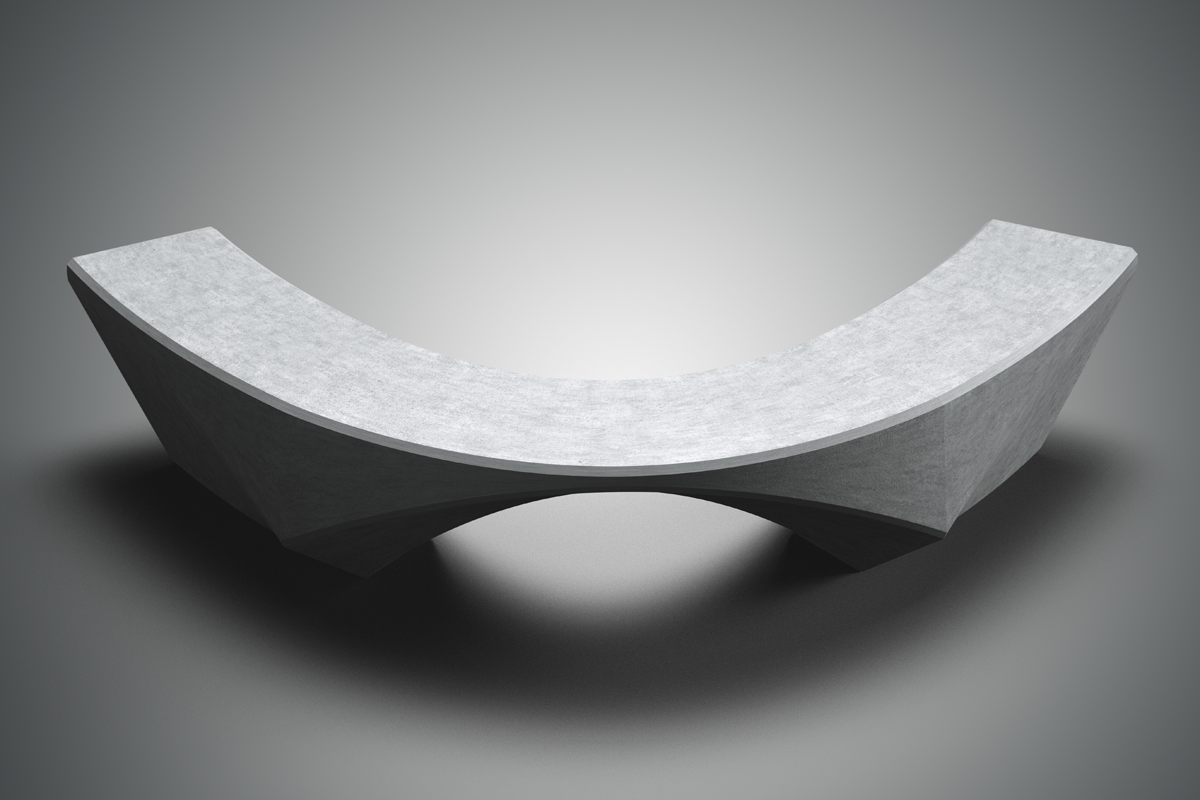 Wire-Cut Concrete Benches