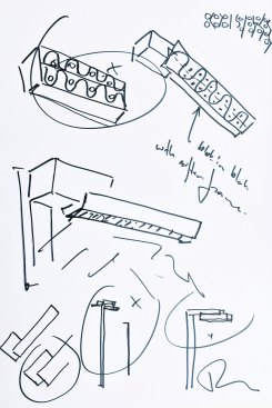 Architect Ben van Berkel's sketches for the NightSight family of luminaires.