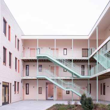 The projects and participants range from all over the world, including French 2D's Bay State Cohousing in Malden, Massachusetts. Photo: Naho Kubota.